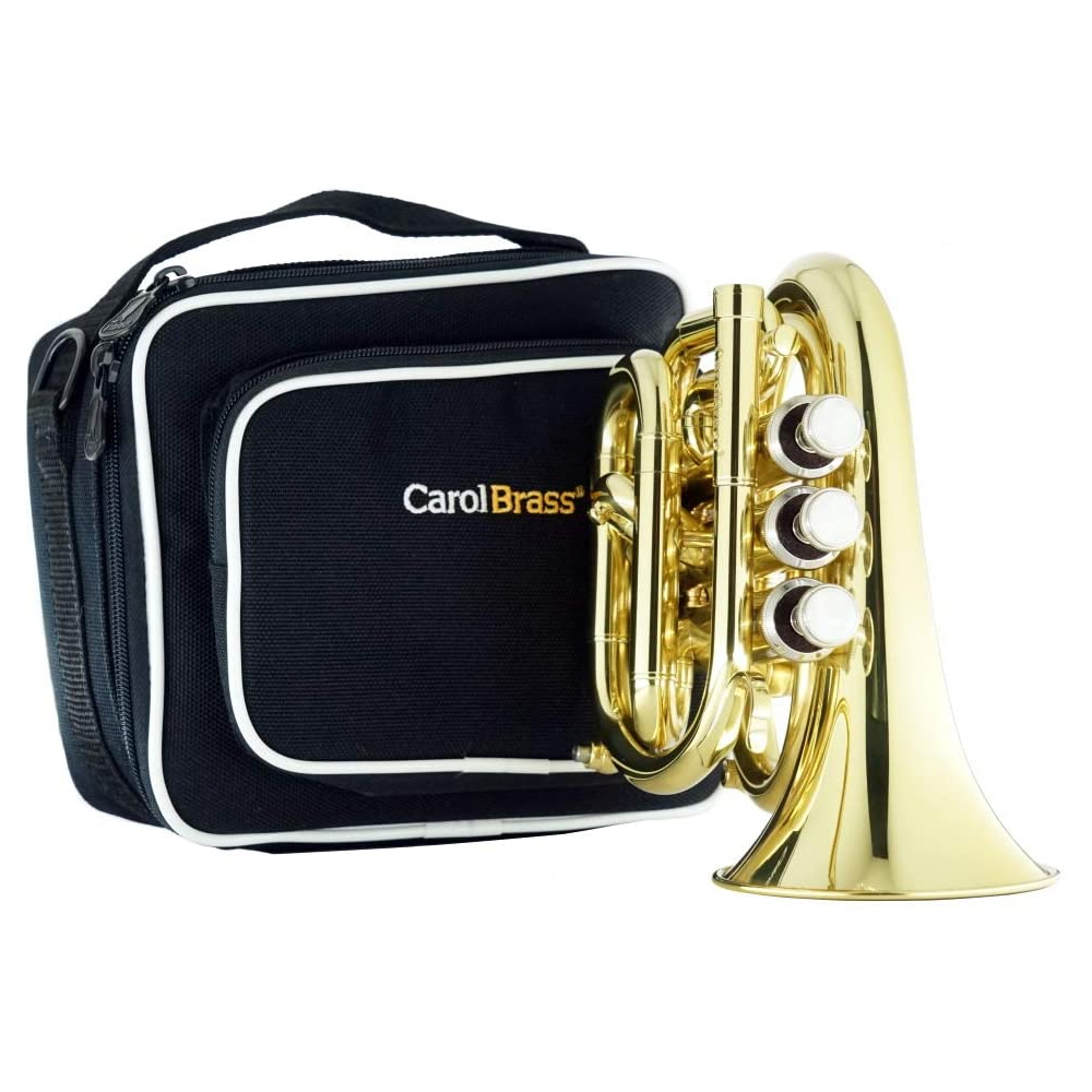 Carol Brass Bb Mini Trumpet Gold Lacquer - Trumpets for students