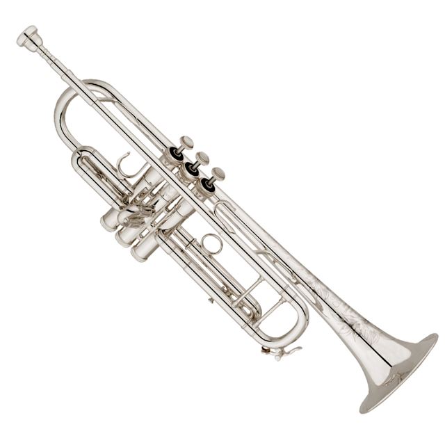 S.E. SHIRES TRAZ-MODEL AZ BB TRUMPET - SILVER PLATED