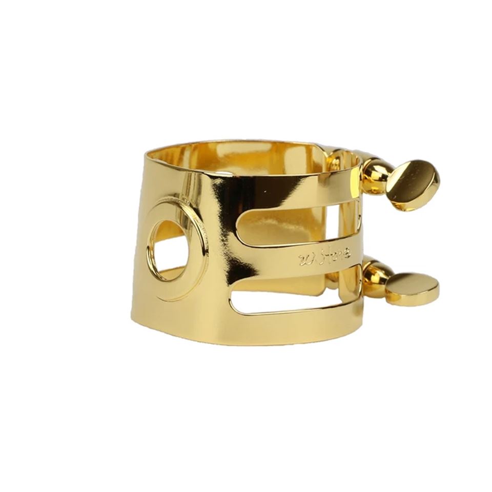 WOODSTONE BASS CLARINET LIGATURE IN GOLD PLATE