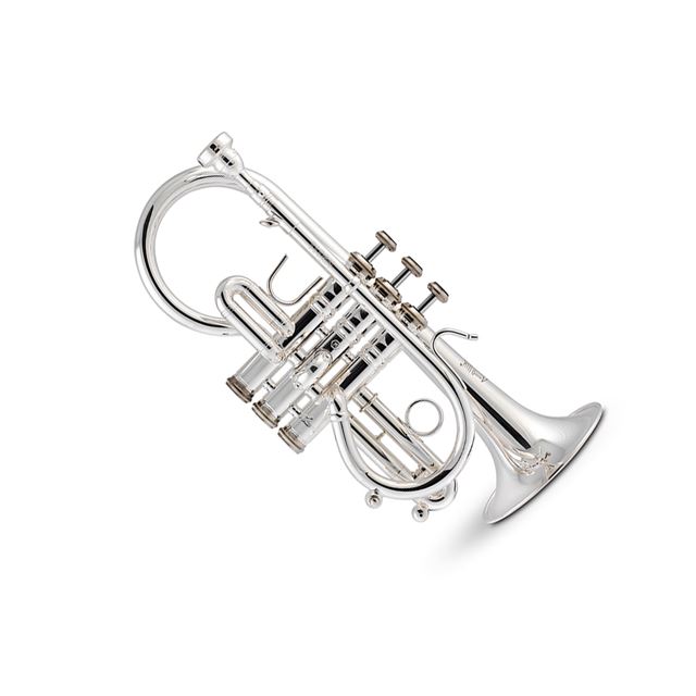 STOMVI TITAN EB CORNET BIG BELL- SILVER PLATED