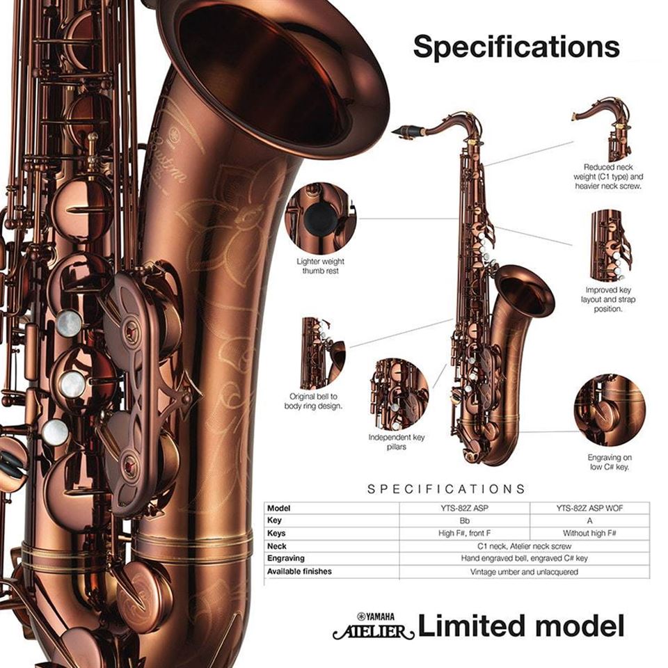 Yamaha YTS82ZASPWOF 'Custom Z' Tenor Saxophone