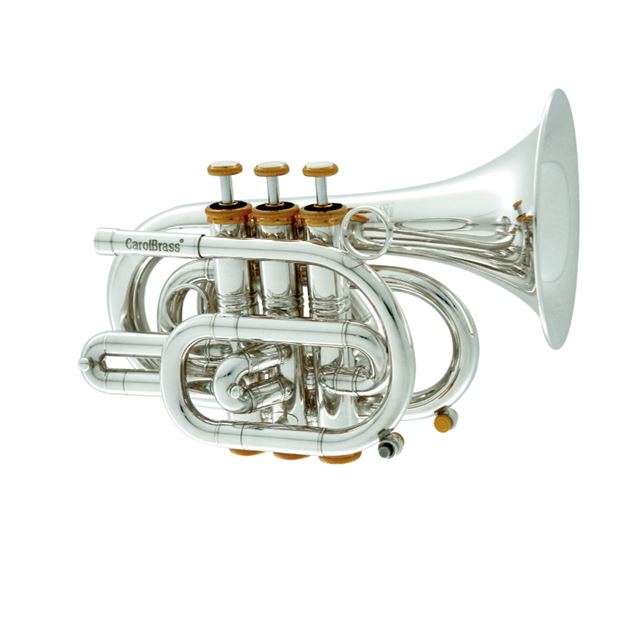 CAROL BRASS BB POCKET TRUMPET SILVERPLATED CPT3000GLSBBSG