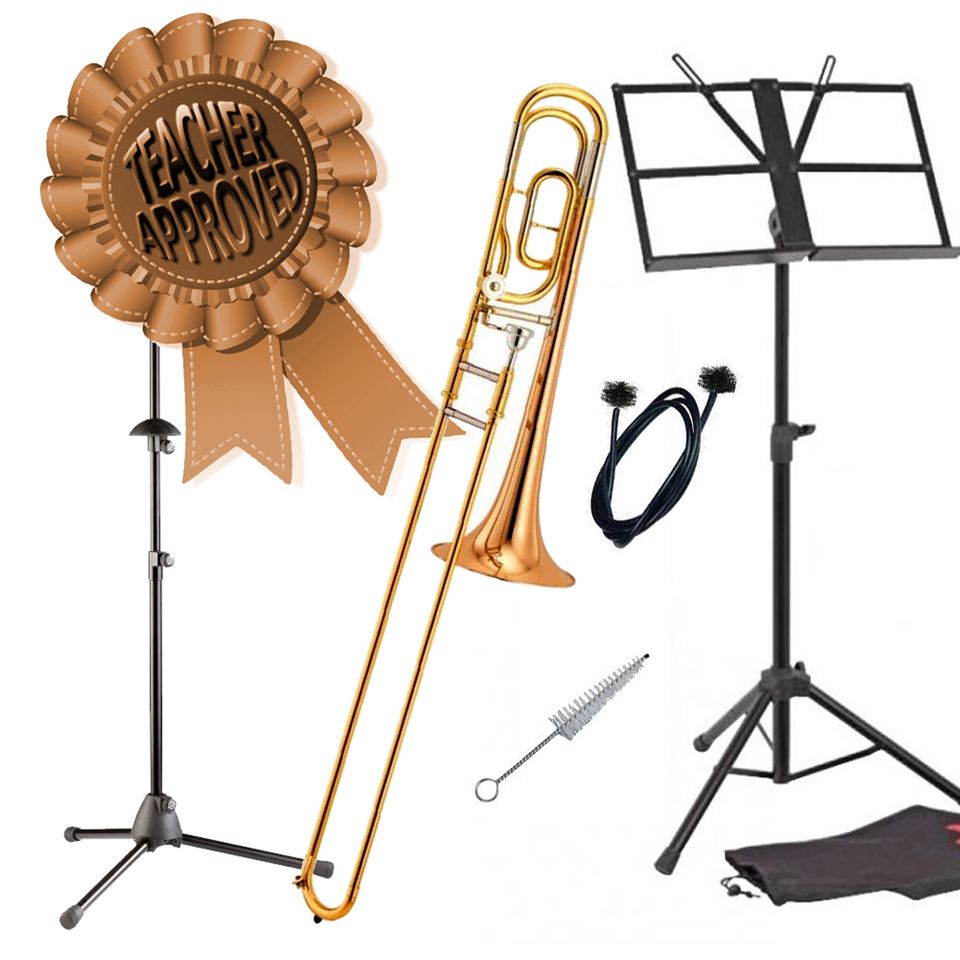 Yamaha YSL456A Bb/F Intermediate Trombone Smart Choice Pack Trombones