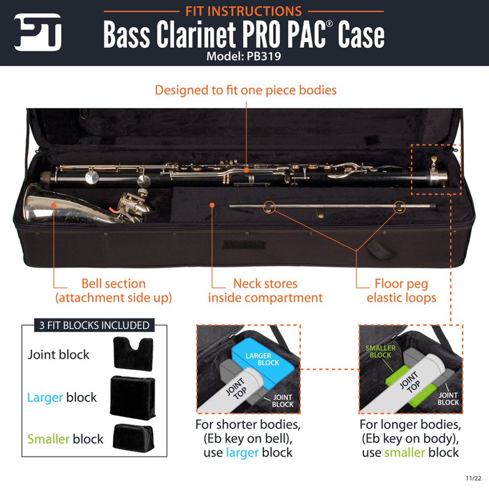 Protec Case for One Piece Bass Clarinets to Low Eb