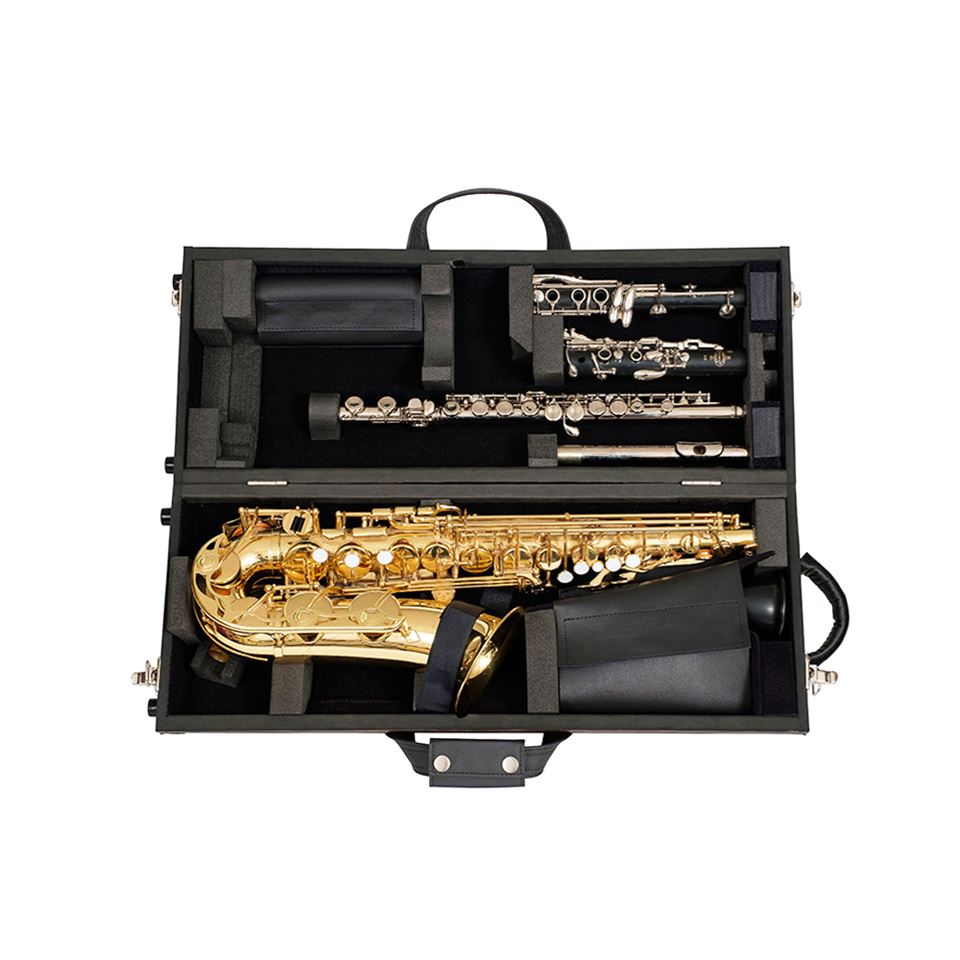 Wiseman Cases Wooden Alto Sax, Clarinet, and Flute Case